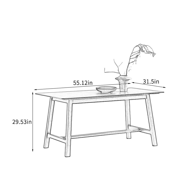 Dining Table with High-quality Materials & Design., 29.53"H x 55.12"L x 31.5"W