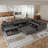 Zendajas Upholstered U-Shaped Sectional Reversible-1503399791
