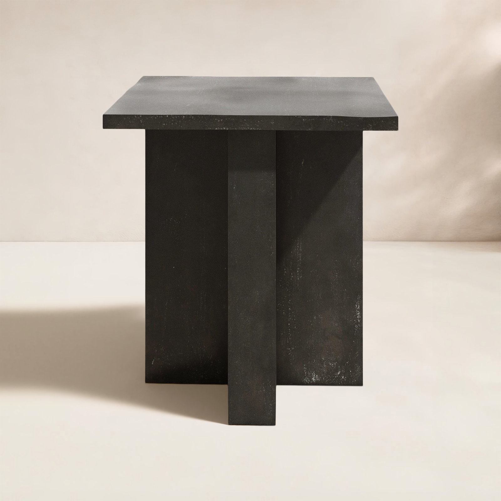 Dev 19.75'' Metal Outdoor Side Table, Dark Gray
