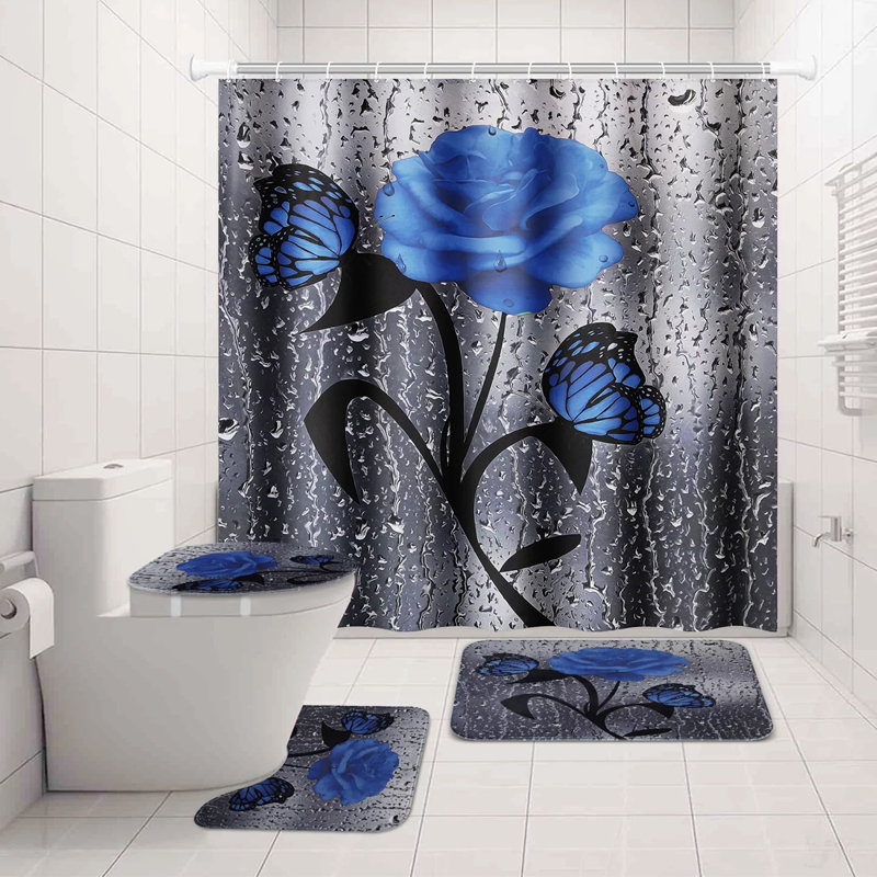 Rideau de douche Howton, Bleu