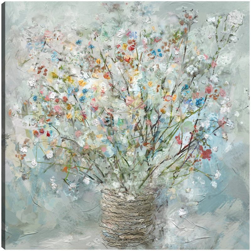 Country Gathering Floral Wrapped Canvas Art Print, 28" x 28"