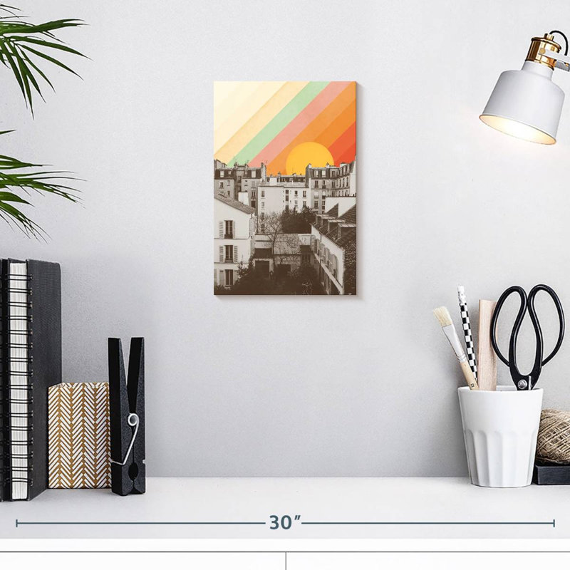 Sirci arc-en-ciel au-dessus de Paris, H 12 po x l 8 po