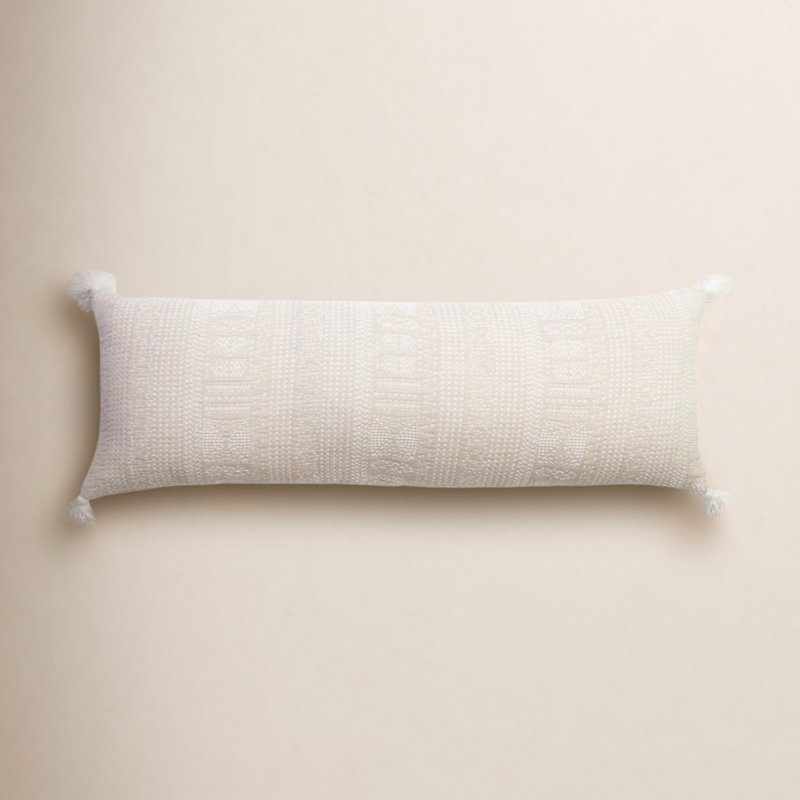 Moora Bolster Pillow Cover & Insert, Taupe