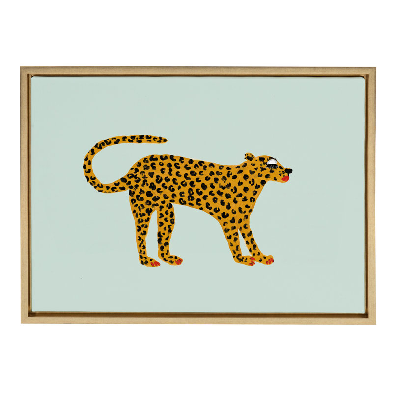 «Glam Cat» par Bouffants and Broken Hearts LLC, reproduction d'art sur toile encadrée, Or