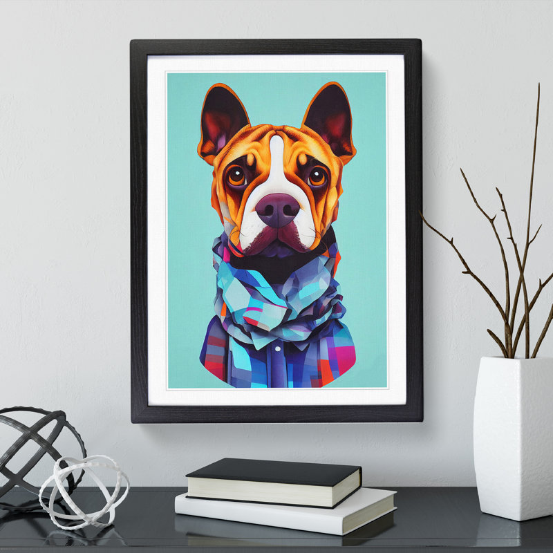 Proud Dog - Wall Art, Black Framed, 34cm H x 25cm W