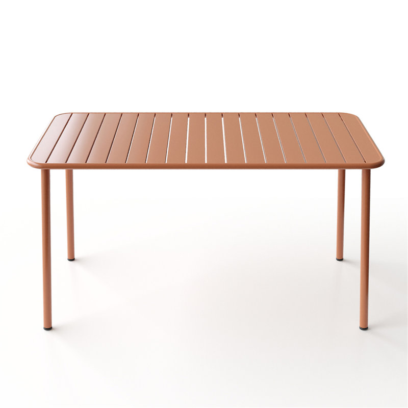 Table de salle à manger Sella, Rouge Bordeaux