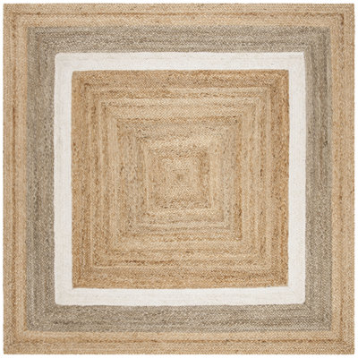 Natural Fiber Hand Woven Natural Area Rug 
