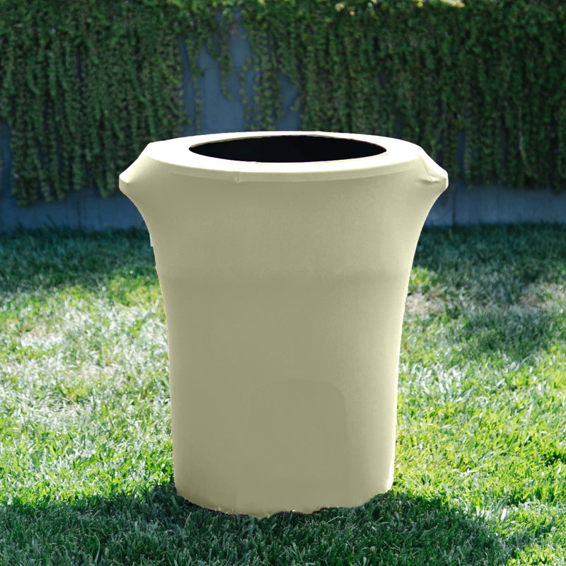 Housse pour poubelle extensible en élasthanne, Ivoire