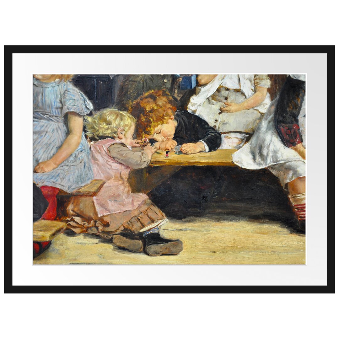 Gerahmtes Poster Infant School in Amsterdam von Max Liebermann