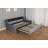 Twin Size Daybed With Trundle, Upholstery Daybed With LED Light ＆ Charging Station, Velvet Day Bed With Wood And Metal Frame