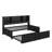 Metal Twin Size Daybed With Trundle, Shelves And USB-1914068314