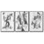 Graphite abstrait I, reproduction encadrée sur toile 3 pièces-91887575-91887580