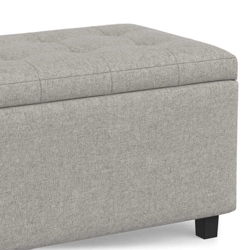 Banc repose-pieds avec rangement caché Cosmopolitan, Gris nuage
