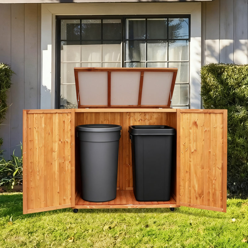 5ftx2ft Horizontal Trash Can And Outdoor Storage Shed