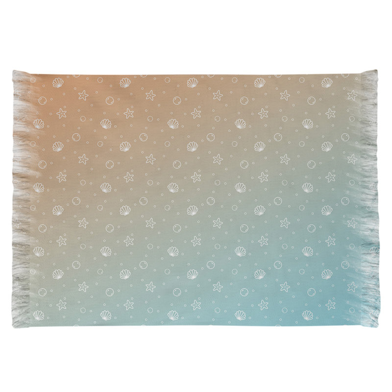 Tapis beige/bleu coquillage Mcguigan, Oui