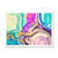 Mauve et turquoise, art abstrait fluide de luxe - peinture sur toile-67313973-67313976