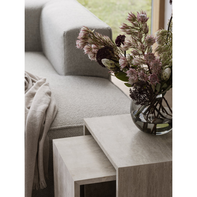 Drop Glass Table Vase, 9.45" H x 7.48" W x 7.48" D, Smoke