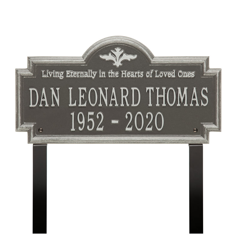 Arlington 'Living Eternally' Memorial Plaque, Yes, Pewter/Silver