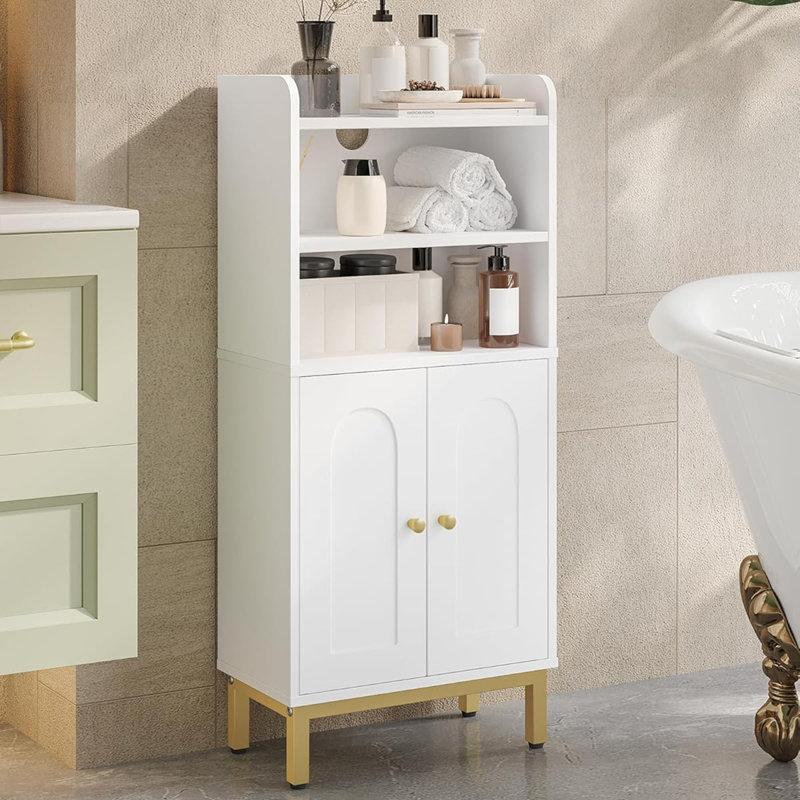 Mini Floor Cabinet with 2 Door and Shelves