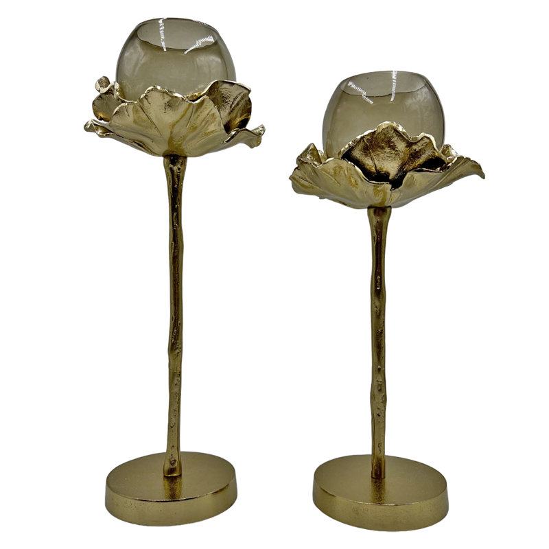 18'' H Candelabra Handmade Aluminum Candle Holders
