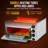 1600W Commercial Electric Pizza Oven Countertop, 16 Inch Stainless Steel Pizza Maker with Adjustable Temperature, Timer, Pizza Stone & Oven Light – Restaurant, Hotel & Home Use, Silver