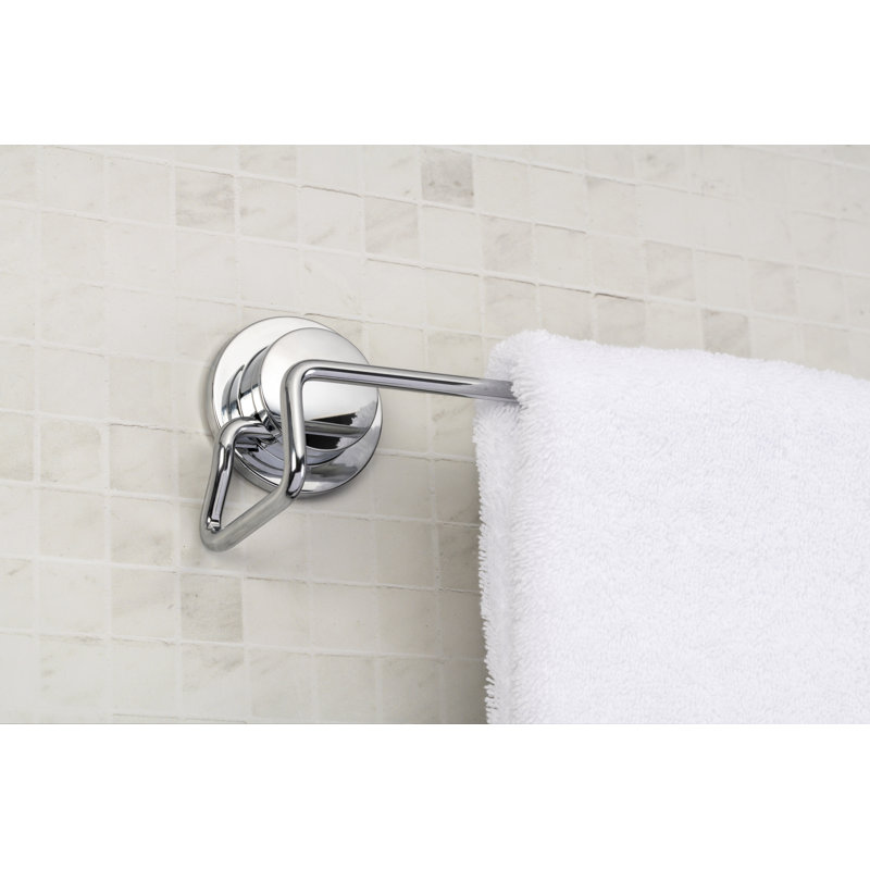 Croydex Stick 'n' Lock Bathroom Towel Rail, Chrome