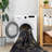 Machine Washable Area Rug Chenille Soft Non-Slip Modern Indoor Rug Black Gold 3' x 5'