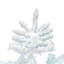 Flocked White Spruce AUnlit rtificial Christmas Tree-444197325