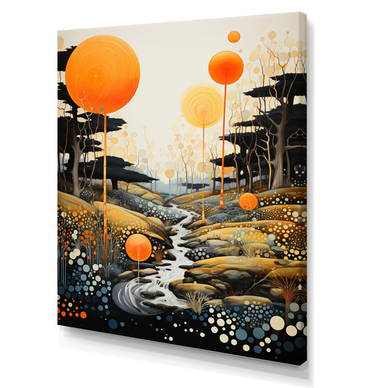 Klemenc Geyser Geotheral Wonder Pointillism I, H 32 po x l 16 po x P 1 po, Toile tendue