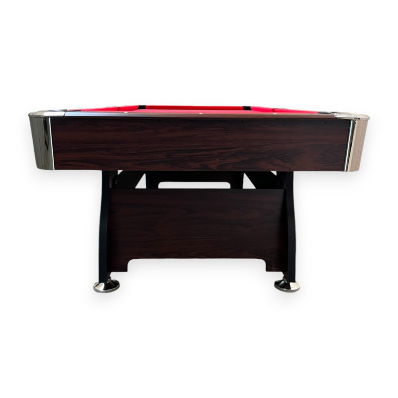 8 ft Pool Table Snooker with Accessories – Vintage, Red