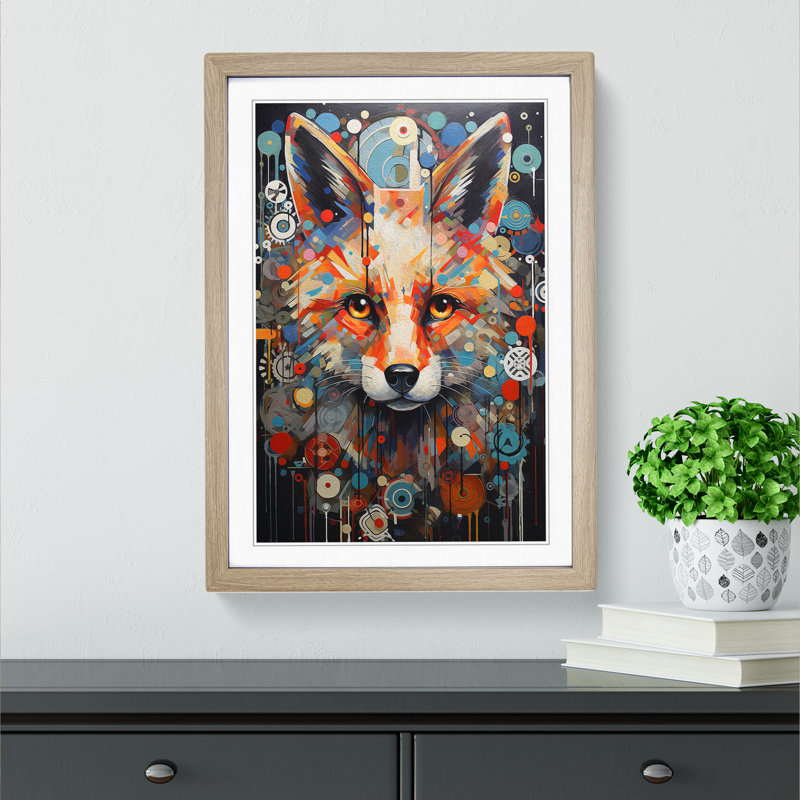 Single Picture Frame Print on Wood, 64cm H x 46cm W, Oak Framed