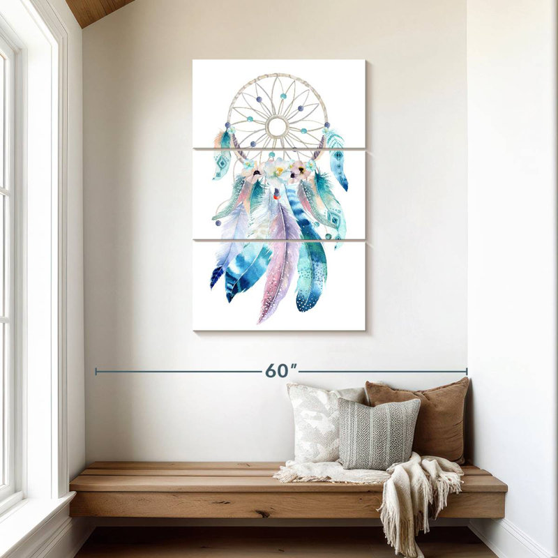 Capteur de rêves pastel Kerner, H 45 po x l 28 po