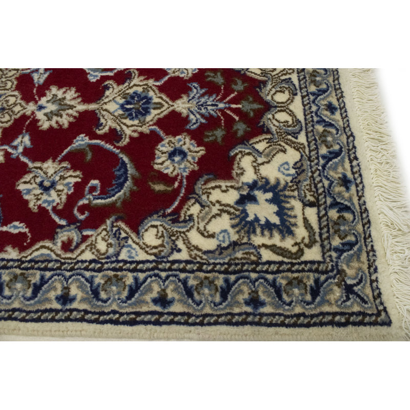 One-of-a-Kind 4'2 X 2'2 2000s Wool Area Rug in Red
