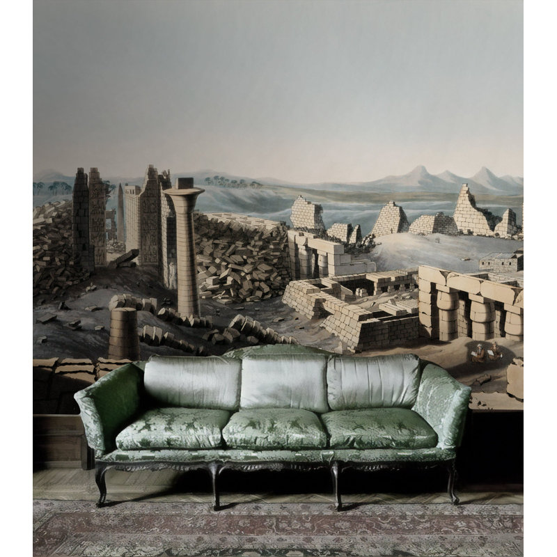 Antique Antique Castle View, L 98,04 po x l 150 po
