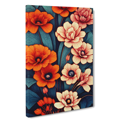 Bold Flowers - Wrapped Canvas