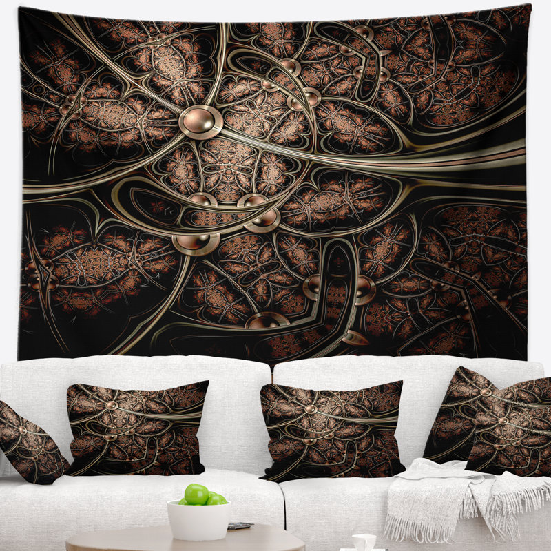 Tapisserie de motif de tissu métallique violet clair abstraite, H 32 po x l 39 po