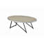 Table basse en chêne gris et finition en métal