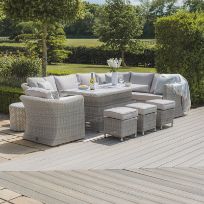Anissah 9 - Person Patio Dining Set with Rectangular Table