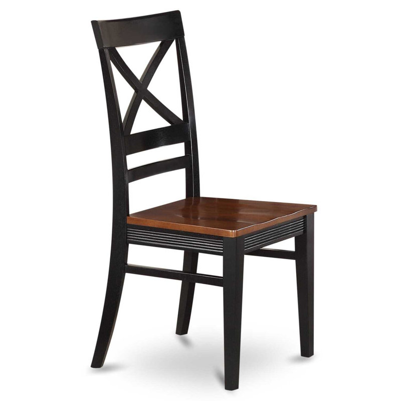 3 Piece Dining Room Furniture Set Contains a Rectangle Dining Table with Dropleaf and 2 Wood Seat Chairs, Black & Cherry