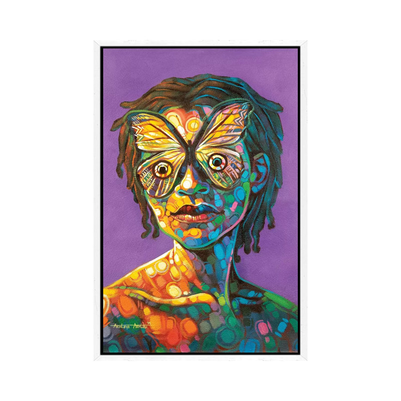 Untitled III 1 Piece Painting on Canvas, 66.04cm H x 45.72cm W x 3.81cm D, White Framed