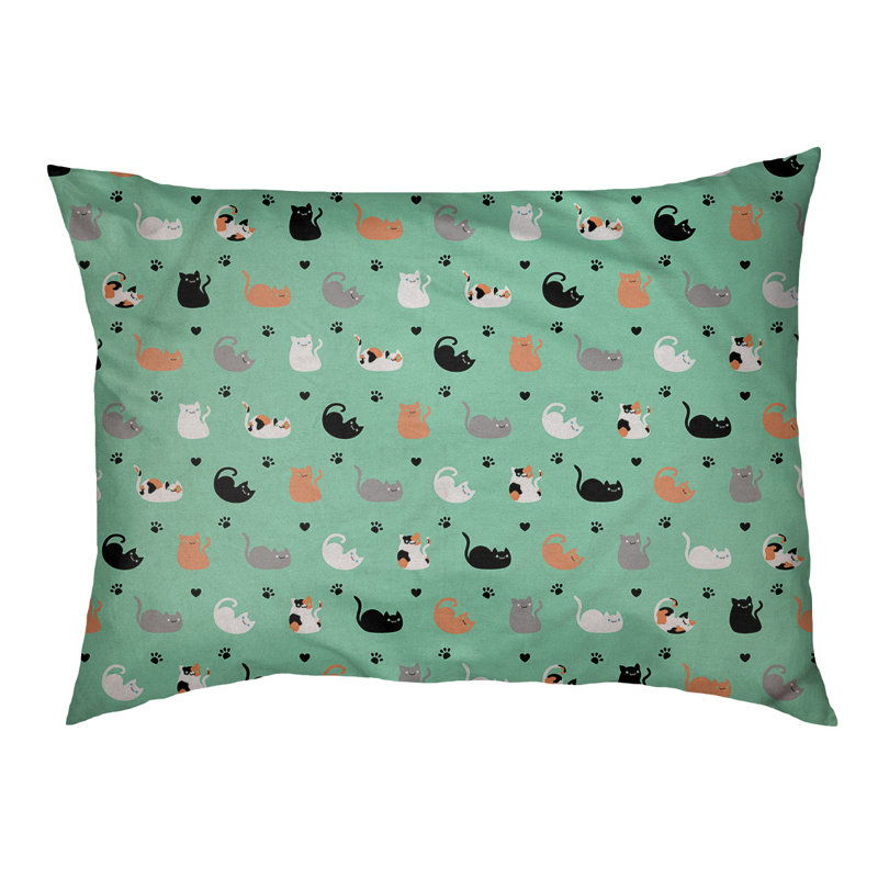 Coussin pour chien Byrge, Très grand (l 52 po x P 42 po x H 17 po), Vert pâle / Noir