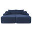 Canapé modulaire à compression en velours côtelé bleu 69 po