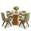 Ensemble de table de salle à manger pour 4 personnes avec table ronde 52 po Gregg et 4 chaises rembourrées en bois massif Gregg-106246362