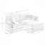 Canapé modulaire, canapé deux places avec repose-pieds, canapé en forme de L avec repose-pieds 2 places pour les petits espaces en velours côtelé