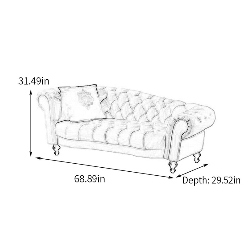 Chaise longue d'intérieur Premium Premium, similicuir, Accoudoir à gauche (vu de face)