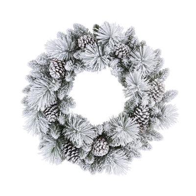 Faux Lighted Pine 32'' Wreath