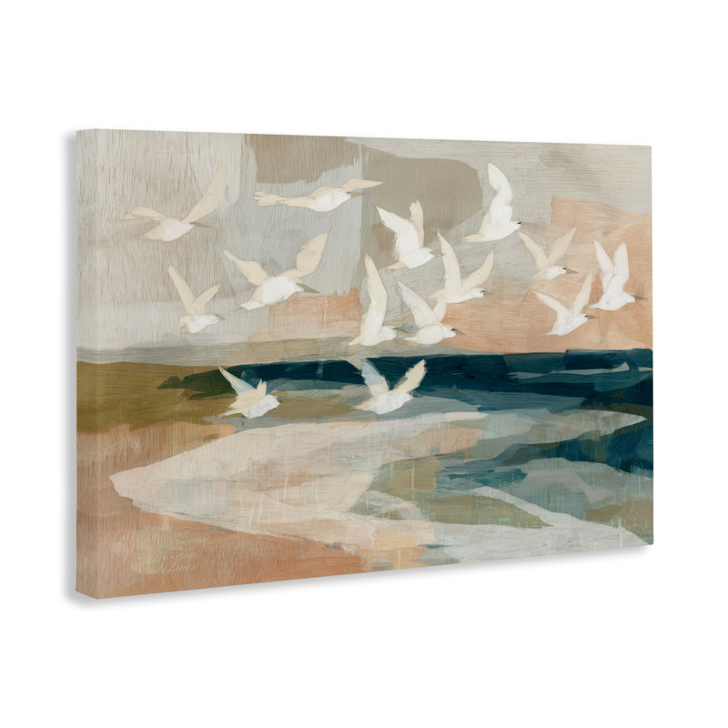 Oiseaux en vol au-dessus de l'eau, design par Chromatique Tempête Studio, 20 x 30