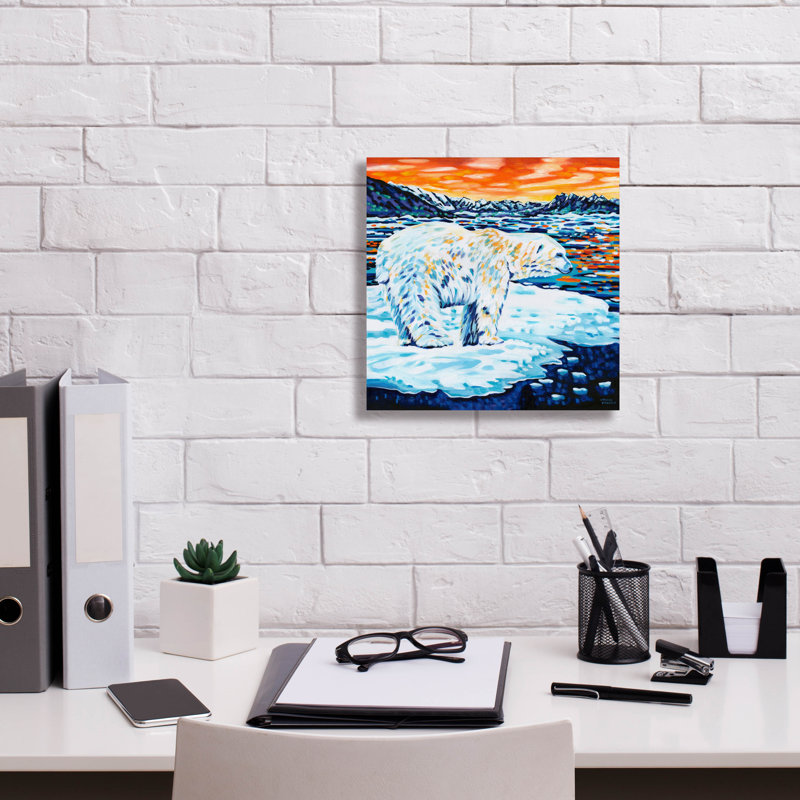 «Plongeon arctique» par Carolee Vitaletti, H 12 po x l 12 po x P 0,75 po
