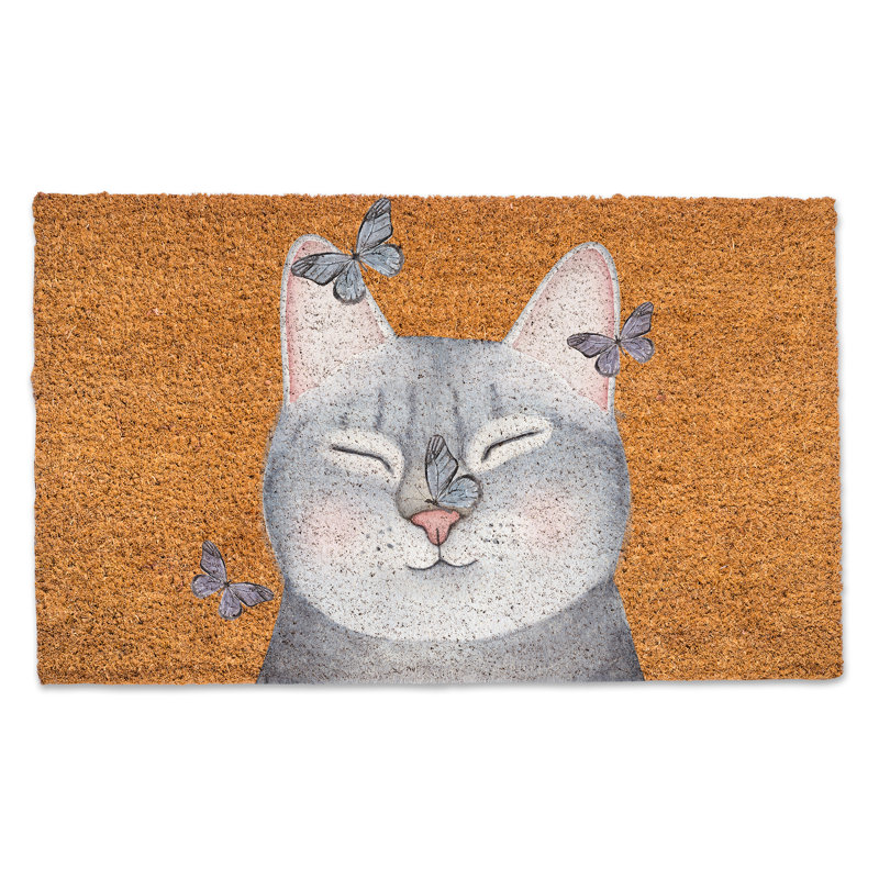 Tapis pour chat avec papillons