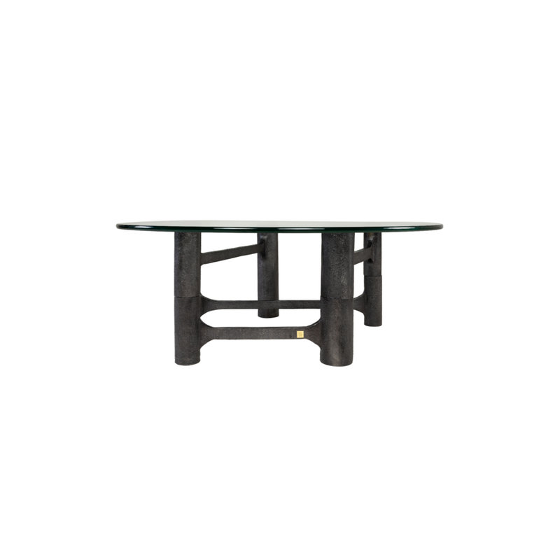 Glass Coffee Table, 16" H x 43" L x 43" W